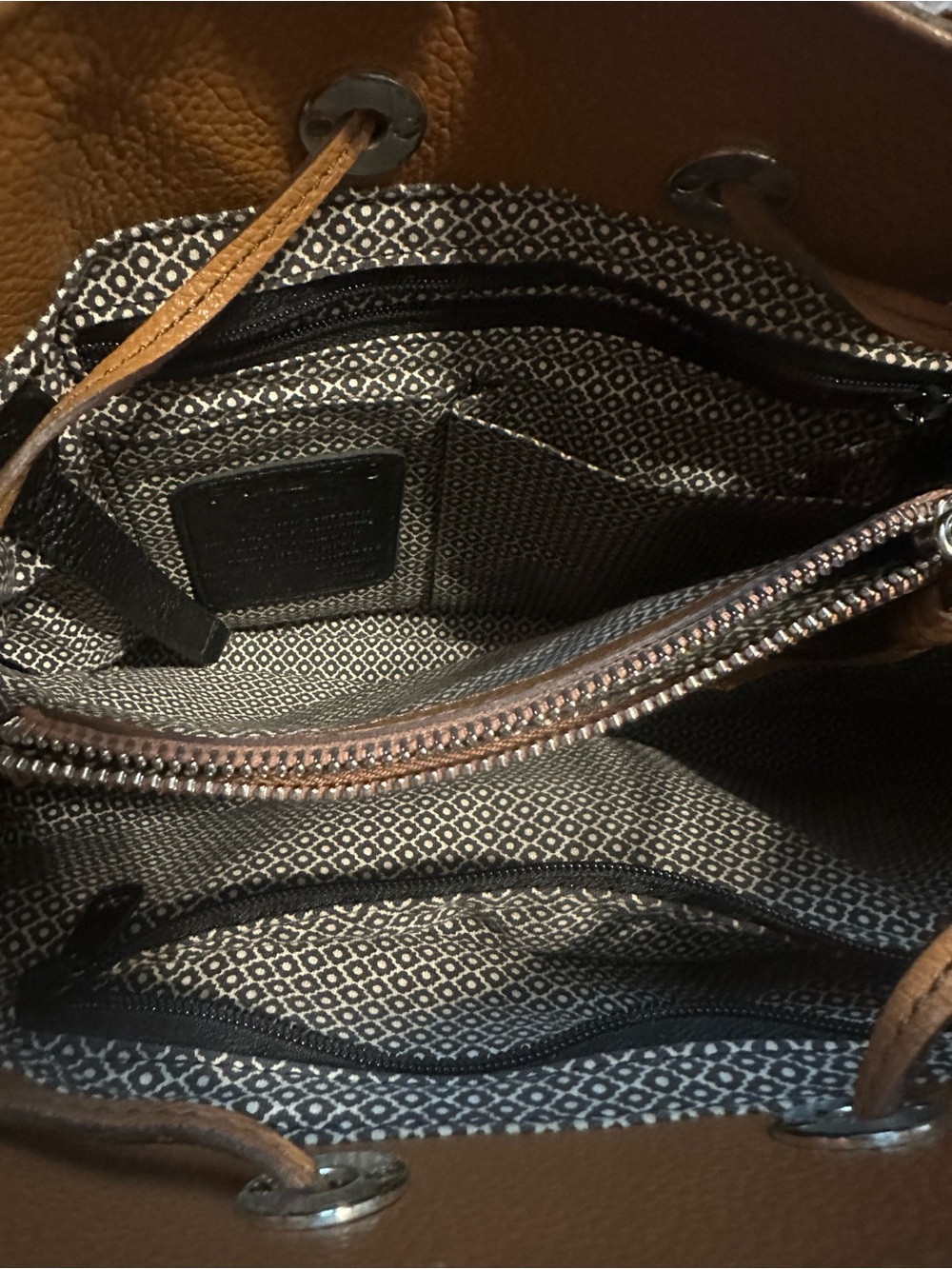 Brighton Clover Convertible Bucket Bag in toffee - Picture 3 of 8